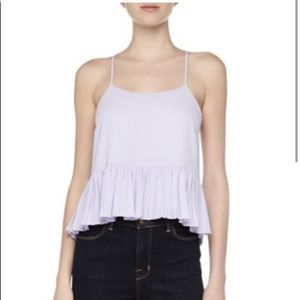 Elizabeth & James lavender ruffle top